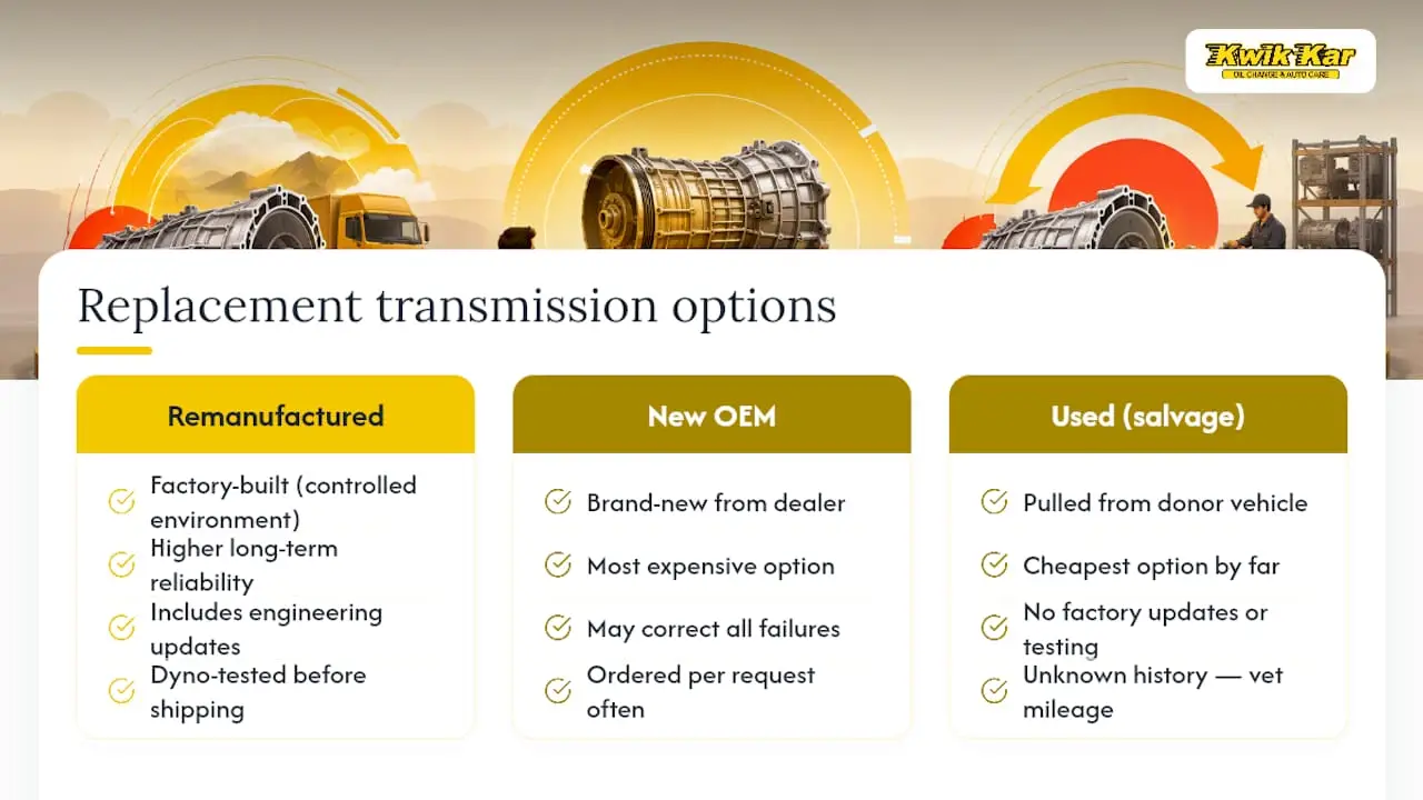 Remanufactured, New, or Used: Your Replacement Options — overview diagram