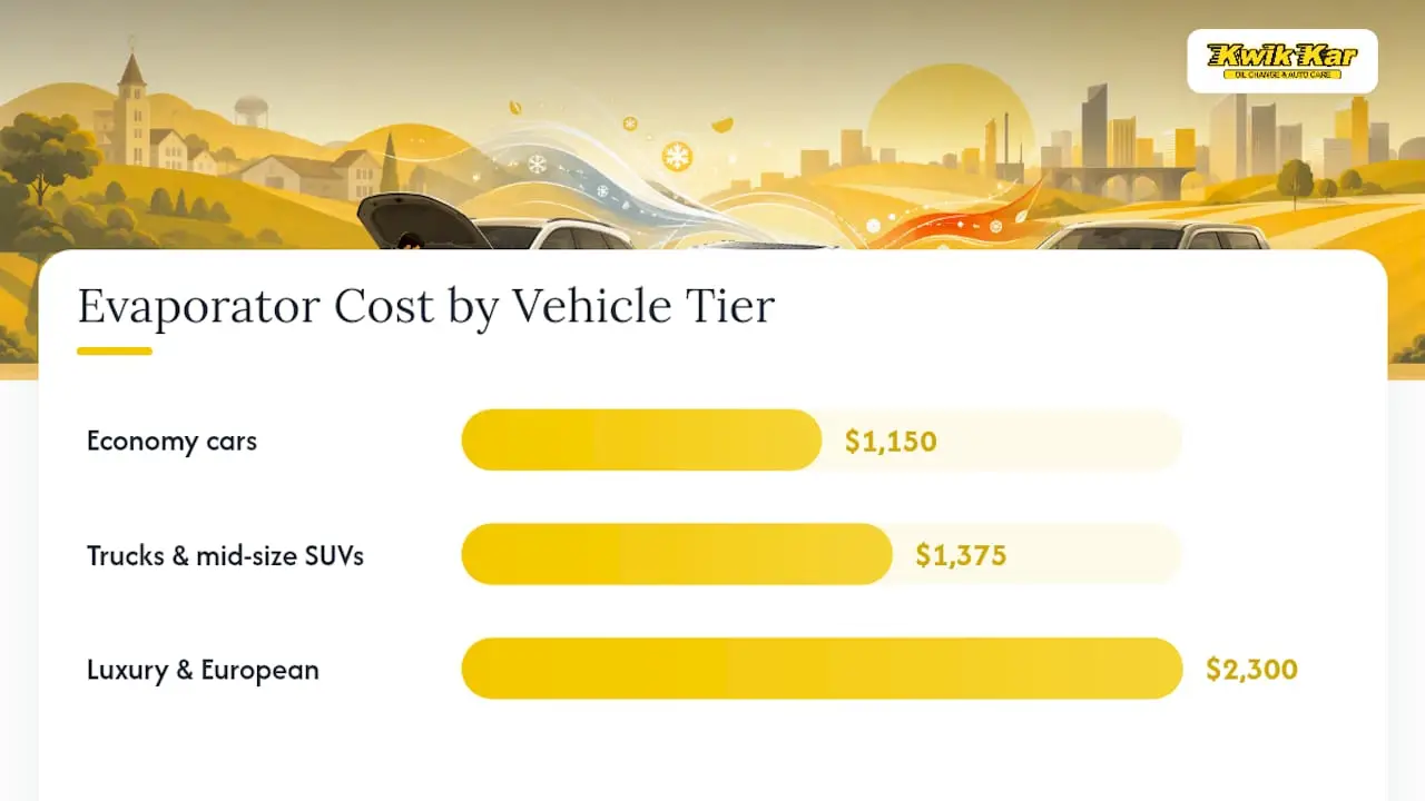 How Much Does AC Evaporator Replacement Cost by Vehicle Type? — overview diagram